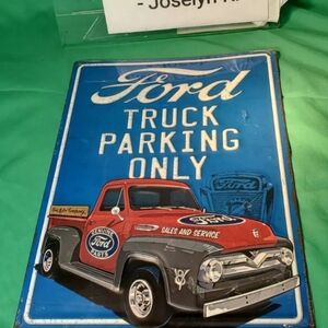 No Parking, Ford Truck Parking Only Embossed Metal Sign 9 In. X 12 In. - New